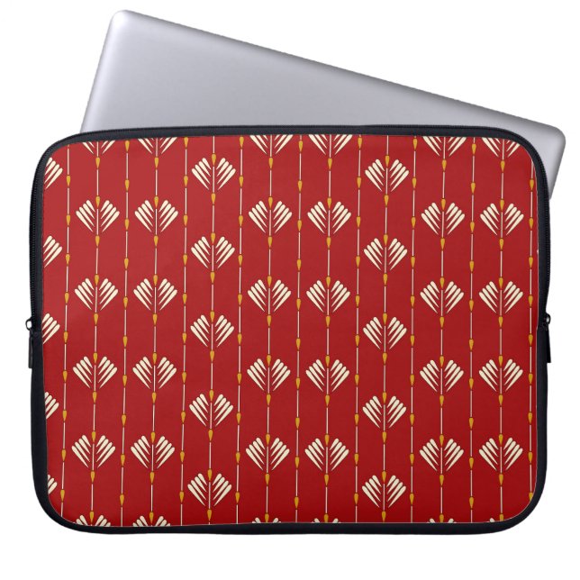 Digitale Mogal: Textiel Plant Kunstwerk. Laptop Sleeve (Voorkant)