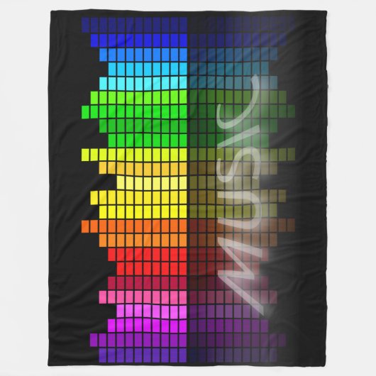 DIGITALE MUZIEK FLEECE DEKEN (Voorkant)