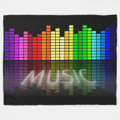 DIGITALE MUZIEK FLEECE DEKEN (Voorkant (Horizontaal))