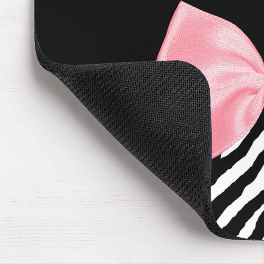 Digitale naam Zebra Print Soft Girly Light Roze li Muismat (Hoek)