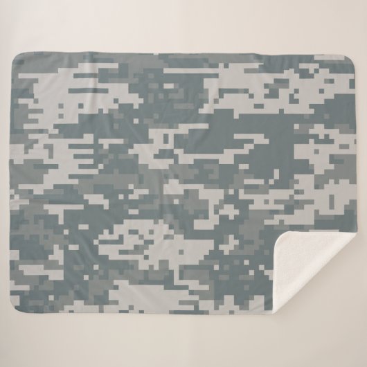 Digitale Natuur Camo Sherpa Deken (Voorkant (horizontaal))