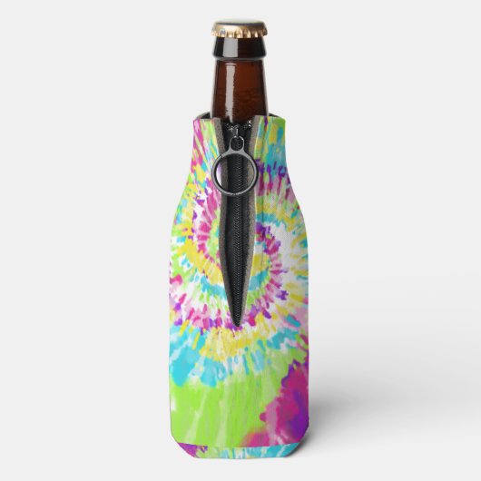 Digitale neon stropdas kleurstof flesjeskoeler (Fles Achterkant)