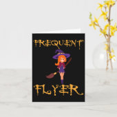 Digitale nomad Frequent Flyer Halloween Witch Kaart (Gele Bloem)