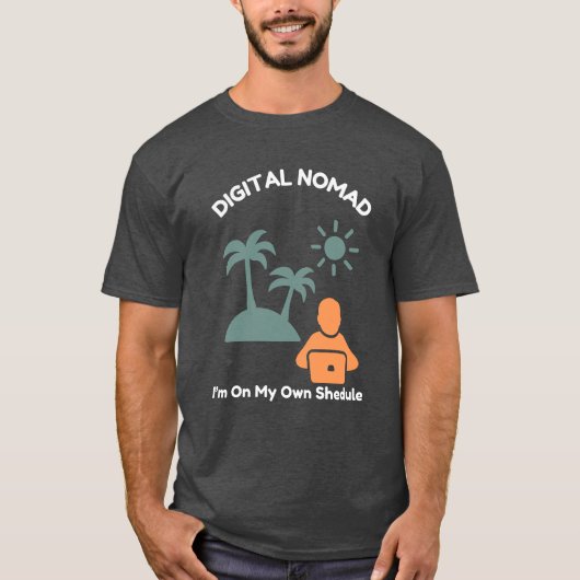 DIGITALE NOMADE – Ik Heb Mijn Eigen Planning T-shirt (Voorkant)