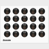 Digitale nopjes ronde sticker (Vel)