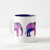 Digitale olifant tweekleurige koffiemok (Voorkant links)