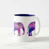 Digitale olifant tweekleurige koffiemok (Voorkant rechts)