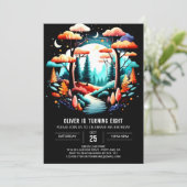 Digitale Online Woodland Kids Verjaardag Kaart (Staand voorkant)