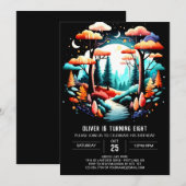 Digitale Online Woodland Kids Verjaardag Kaart (Voorkant / Achterkant)