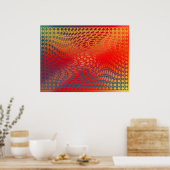 Digitale Op-art — Toreadorans Poster (Keuken)