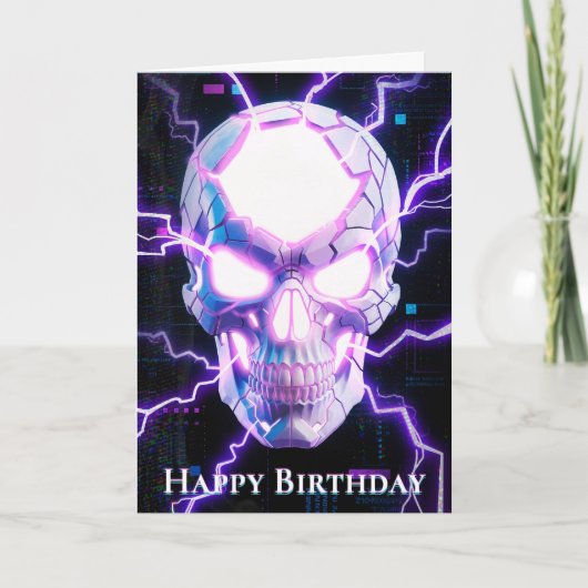 Digitale Opstanding: De Neon Reaper Kaart (Voorkant)