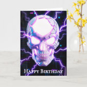 Digitale Opstanding: De Neon Reaper Kaart (Gele Bloem)