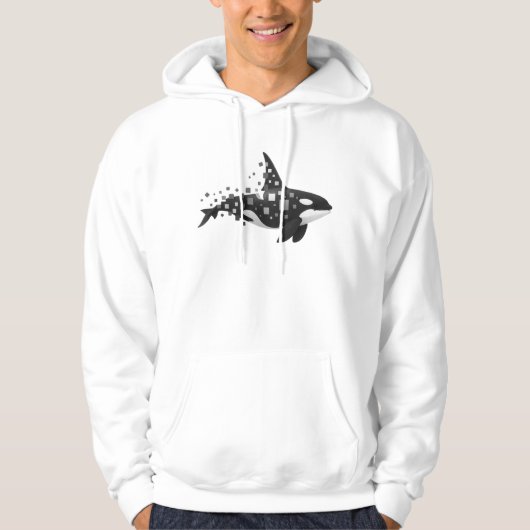 Digitale orka desintegratie - Cyber Ocean Series Hoodie (Voorkant)