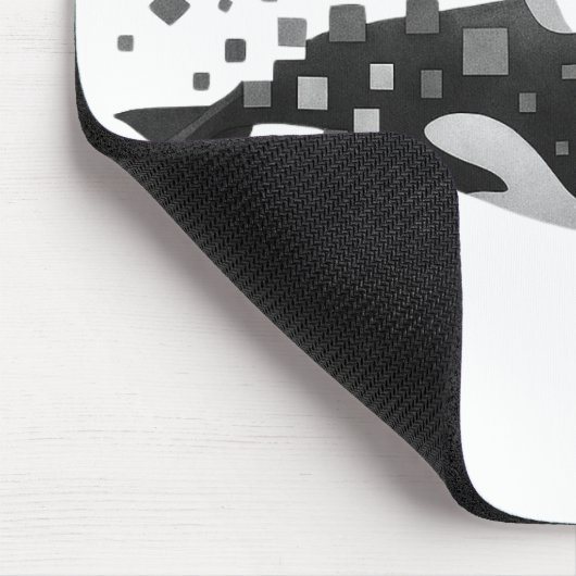 Digitale orka desintegratie - Cyber Ocean Series Muismat (Hoek)