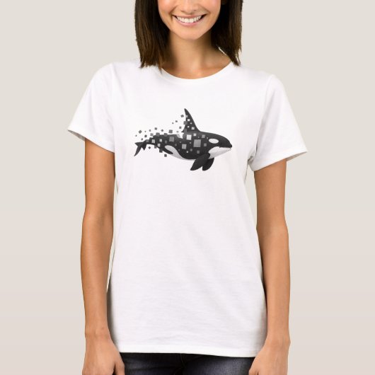 Digitale orka desintegratie - Cyber Ocean Series T-shirt (Voorkant)