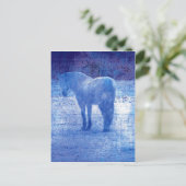 Digitale Paarse paardverf Briefkaart (Staand voorkant)