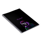 Digitale paarse papegaaifractal notitieboek (Rechterzijde)