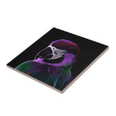 Digitale paarse papegaaifractal tegeltje (Zijkant)