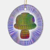 Digitale paddenstoel keramisch ornament (Links)