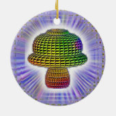 Digitale paddenstoel keramisch ornament (Achterkant)