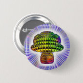 Digitale paddenstoel ronde button 5,7 cm (Voorkant /achterkant)