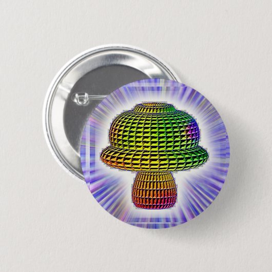 Digitale paddenstoel ronde button 5,7 cm (Voorkant /achterkant)