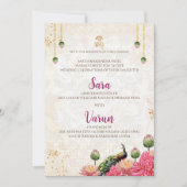 Digitale Peacock Trouwkaart Indiase trouwkaart Kaart (Voorkant)