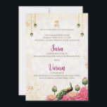 Digitale Peacock Trouwkaart Indiase trouwkaart Kaart<br><div class="desc">Deze Indiase digitale Peacock-trouwkaart bevat een digitale Indiase uitnodigingskaart voor elk van 5 van uw functies voor uw Indiase huwelijksuitnodiging Digitale Hindu-trouwkaart sjabloon, of het nu een kleurrijke Haldi, Traditional Mehendi, een Royal Sangeet, Etnische huwelijksfera's of een grote receptie is! Personaliseren & afdrukken van uw eigen Indiase bruiloft uitnodiging is...</div>