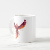 Digitale Phoenix Wedergeboorte Geest Koffiemok (Voorkant links)