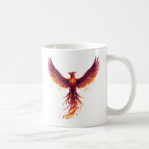 Digitale Phoenix Wedergeboorte Geest Koffiemok
