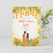 Digitale Pithi uitnodigingen & Digitale Haldi uitn (Staand voorkant)