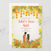 Digitale Pithi uitnodigingen & Digitale Haldi uitn (Voorkant / Achterkant)