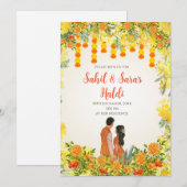 Digitale Pithi-uitnodigingen & Digitale Haldi-uitn Kaart (Voorkant / Achterkant)