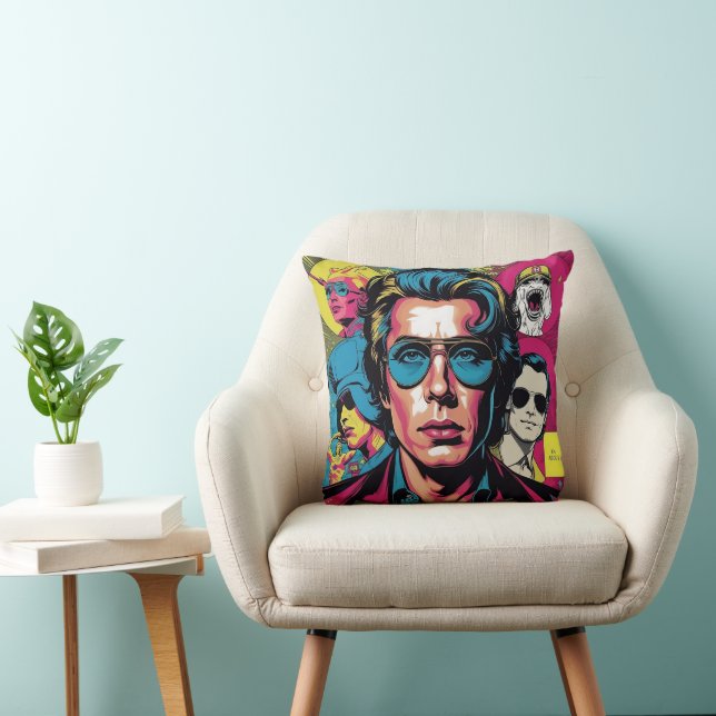Digitale Pop Art Style Kussen (Stoel)