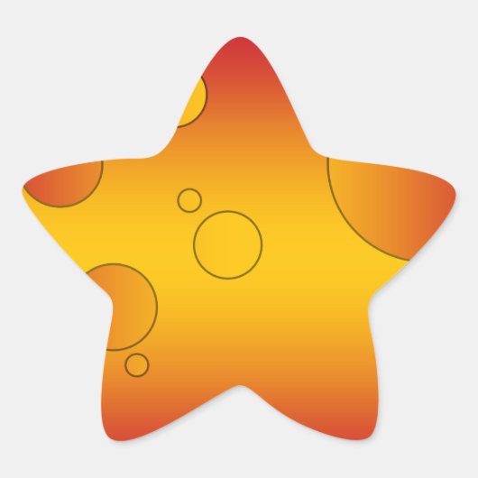 Digitale Pop Kunst: Vlagkleuren van Spanje Ster Sticker (Voorkant)