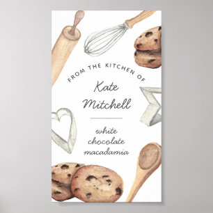 DIGITALE PRINTABLE Persoonlijk Label van het Koekj Poster