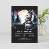 Digitale Printable Wolf Verjaardag Kaart (Staand voorkant)