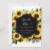 Digitale Printable Zonnebloem Wedding Save The Date (Voorkant)