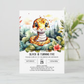 Digitale Python verjaardag viering Kaart (Staand voorkant)