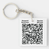 Digitale QR-code Foto-id Sleutelhanger (Voorkant)
