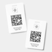 Digitale QR-personeelsidentiteit ontwerp Badge (Voor- en achterkant)