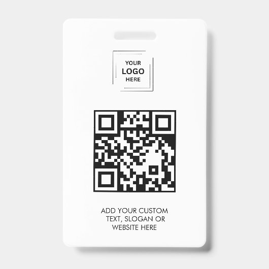 Digitale QR-personeelsidentiteit ontwerp Badge (Voorzijde)