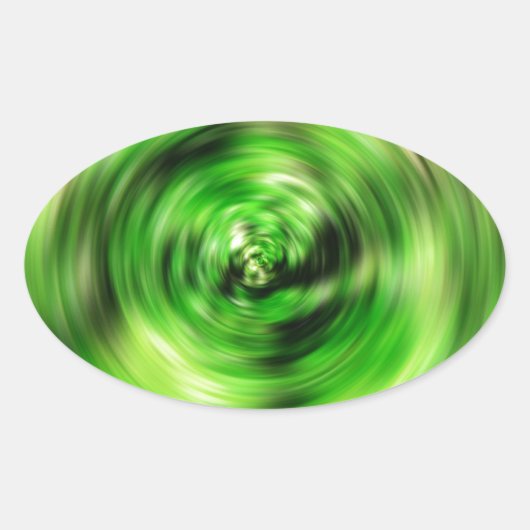 Digitale Radiale Kleuren Blauwgloed Kunstmatige De Ovale Sticker (Voorkant)