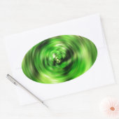 Digitale Radiale Kleuren Blauwgloed Kunstmatige De Ovale Sticker (Envelop)