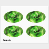 Digitale Radiale Kleuren Blauwgloed Kunstmatige De Ovale Sticker (Vel)