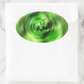 Digitale Radiale Kleuren Blauwgloed Kunstmatige De Ovale Sticker (Tas)