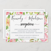 DIGITALE RECEPTIE LENTE ROZE ROSE VLINDER KAART (Voorkant / Achterkant)