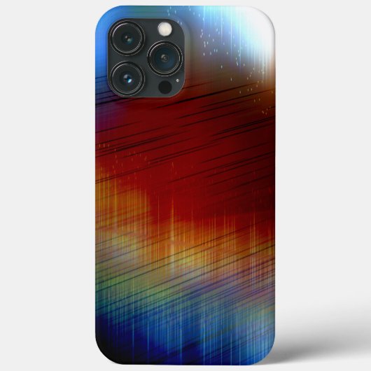 Digitale regen over flitskleurige spotjes Case-Mate iPhone case (Achterkant)