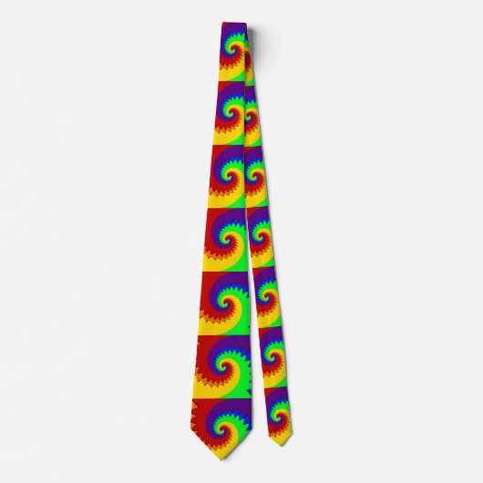 Digitale Regenboogspiraal Stropdas (Voorkant)