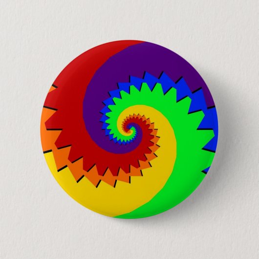 Digitale regenboogspiral ronde button 5,7 cm (Voorkant)